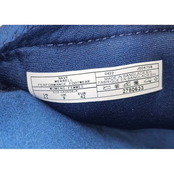 Merrell Women's Navy Blue District 3 Sandal Thong Sz 5 Flip-Flop Slip-On Sz 11 2 - Picture 7 of 16